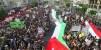 شعار یمنی‌ها در روز جهانی قدس؛نه به معامله قرن