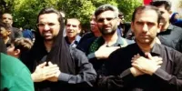 تصویری از وزیر جوان در مراسم عزاداری در زادگاهش