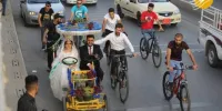 ماشین عروس عجیب زوج عراقی سوژه شد/ عکس