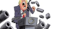 درخواست بی‌شرمانه پرزیدنت ترامپ!/ کاریکاتور