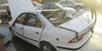 صحنه تصادف محمد احمدزاده سرمربی ملوان/ عکس