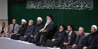 تصاویری از مراسم عزاداری اربعین با حضور رهبر انقلاب در حسینیه امام خمینی