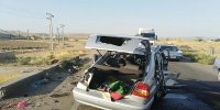 واژگونی خودرو پراید با ۵ مصدوم در اتوبان قم