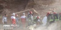 ریزش کوه در دره فرحزاد