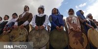 دف‌نوازان همراه با باران آوای دوستی سر دادند +‌تصاویر