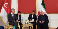 دیدار روحانی با نخست‌وزیر سنگاپور