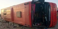 واژگونی اتوبوس تهران ـ مشهد در جاده دامغان شاهرود