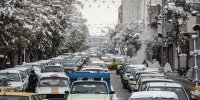 بارش سنگین برف در زنجان
