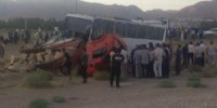 تصادف اتوبوس و کامیون در شاهرود ۱۱ مصدوم برجای گذاشت