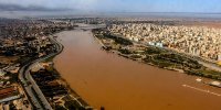 تصاویر هوایی از مناطق سیل‌زده  اهواز