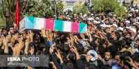 پیکر مطهر هفت شهید گمنام در قم تشییع شد
