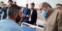 عیادت وزیر کشور از مصدومان زلزله خوی+عکس