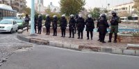 عکسی از زنان یگان ویژه در میدان بهارستان تهران
