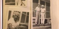 عکس جدید اینشتین از یک آلبوم شخصی؛ پیپ در دست روی پله‌ها!