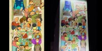 عید و مهمونی به دیوارنگاره میدان جهاد رسید/ سخنی از پیامبر (ص)
