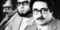 عکس قدیمی جالب از بنی‌صدر و میرسلیم در زورخانه
