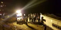 آخرین وضعیت مصدومان واژگونی اتوبوس حامل گردشگران در چهارمحال و بختیاری