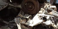 تصویر تکان‌دهنده از پرایدی که دیروز زیر چرخ‌های اتوبوس مثل کاغذ مچاله شد!+عکس
