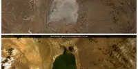 تالاب گاوخونی اصفهان  کاملا خشک شد!+عکس