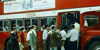 اتوبوس‌های دو طبقه در تهران قدیم با شعاری جالب+عکس