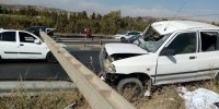 برخورد مرگبار پراید با تیربرق در بزرگراه شهید بابایی+جزئیات