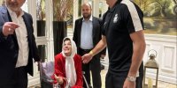 رونالدو با دختر هنرمند و معلول هم دیدار کرد