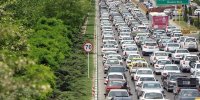 ترافیک سنگین رفت و برگشت محور چالوس در محدوده تونل کندوان