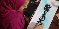 هنرمندان نقاشی‌خط توراندخت را قلم زدند