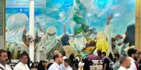 آثار حسن روح‌الامین روی دیوار حرم حضرت علی(ع) نقش بست
