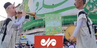 اجرای نمایش عروسکی در مسیر جشن ۱۰ کیلومتری عید غدیر