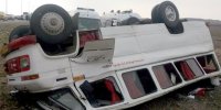 واژگونی مینی بوس در جنوب تهران/۲۰ نفر مصدوم شدند