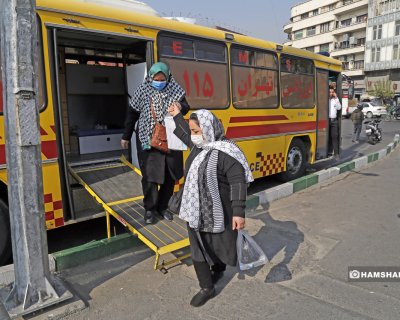 استقرار اورژانس در میادین اصلی تهران در پی آلودگی هوا