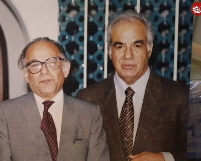 عکس یادگاری ناصر ملک مطیعی و فریدون مشیری در دهه ۷۰ + عکس