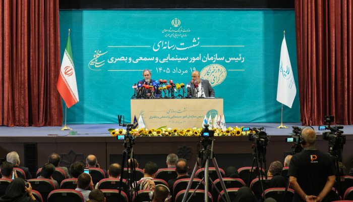 گزارش  تصویری/ نشست رسانه‌ای رئیس سازمان امور سینمایی ؛ فریدزاده پاسخگوی خبرنگاران شد