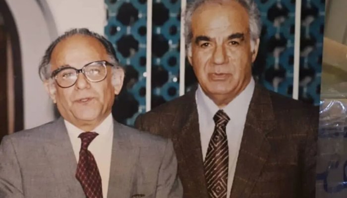 عکس یادگاری ناصر ملک مطیعی و فریدون مشیری در دهه ۷۰ + عکس