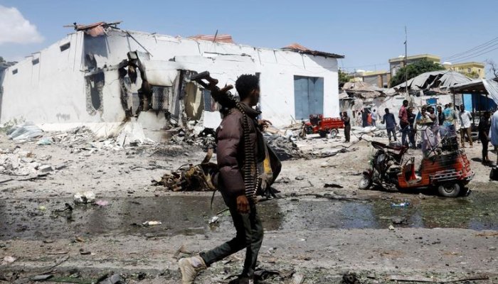 تصاویر انفجار خودروی بمب گذاری شده در سومالی در ژانویه 2022